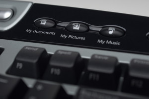 Cropped image of shortcut keys on computer keyboard